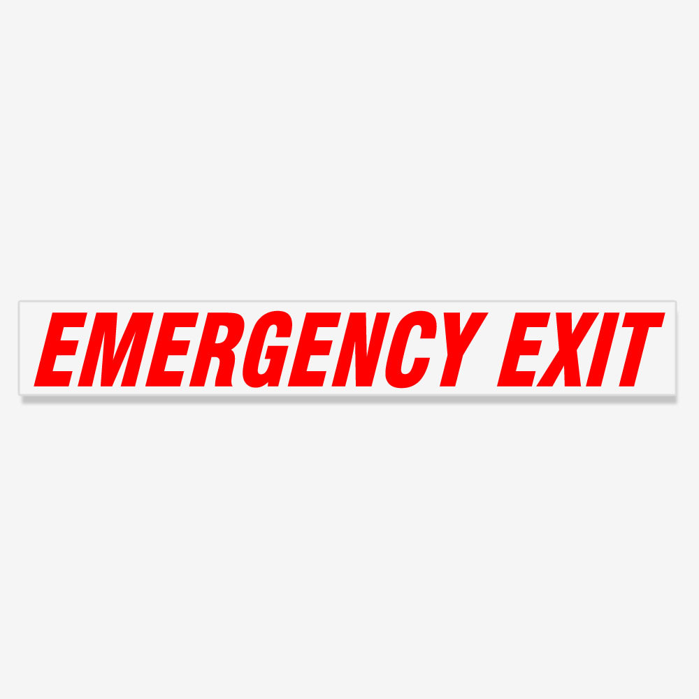 Emergency Exit Italic- Red
