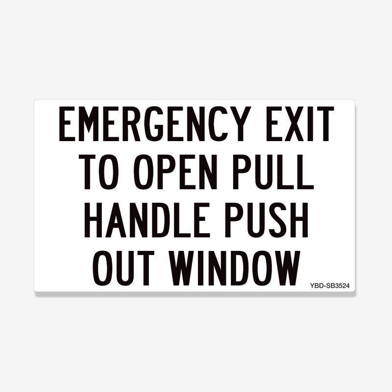 Emergency Exit Pull Handle Push Out Window