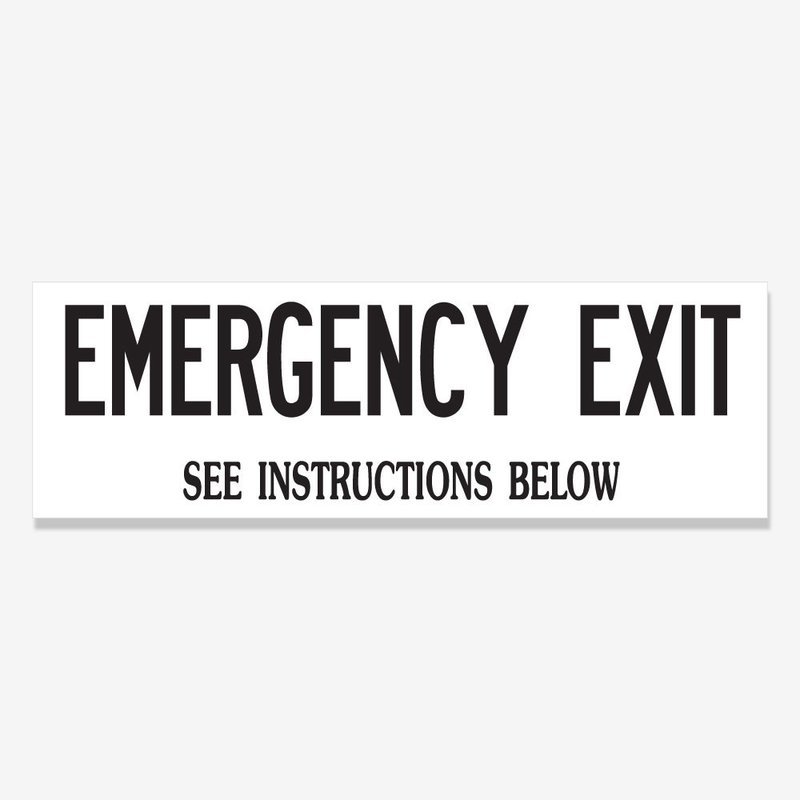 Emergency Exit See Instructions Below