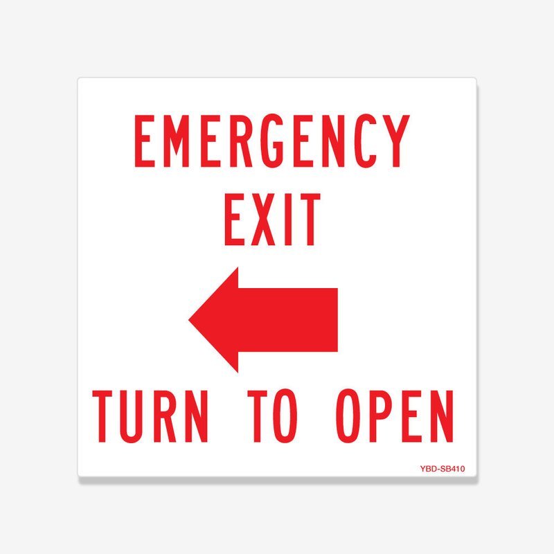 Emergency Exit Turn to Open