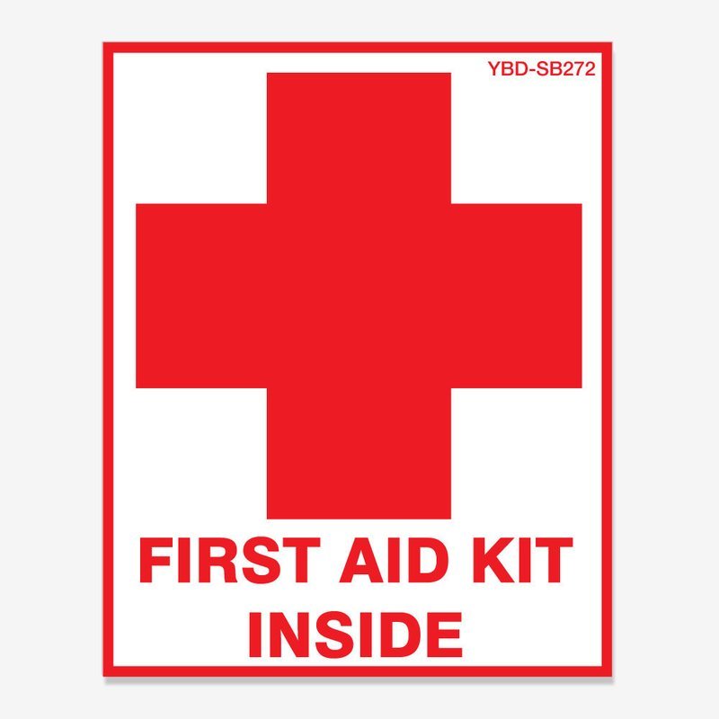 First Aid Kit Inside with Cross
