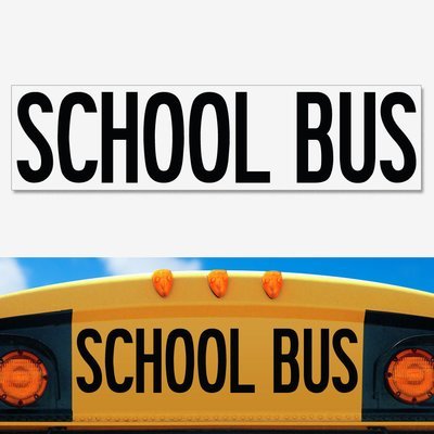 UNIVERSAL School Bus Decal 8" X 34"
