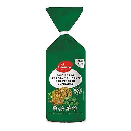Tortitas Lenteja, Guisante y Pesto ( Sin Gluten ) 122g