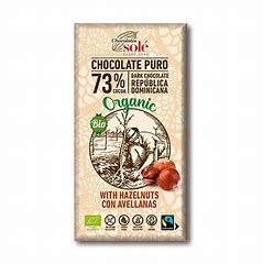 Chocolate Negro 73% Con Avellanas 150g