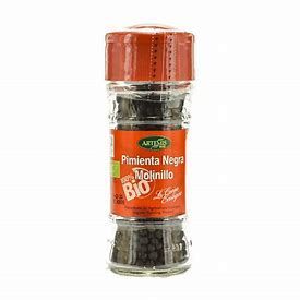 Pimienta negra en grano con molinillo 40gr