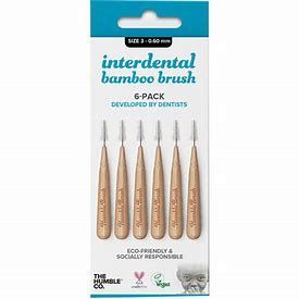 Cepillo Interdental Bambu Talla 3 Azul Pack 6