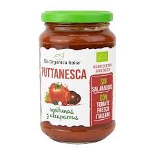 Salsa de tomate putanesca con alcaparras, 325ml
