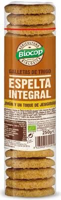 Galletas de espelta con jengibre y limón, 250g,