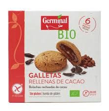 Galletas sin gluten rellenas de cacao 200g