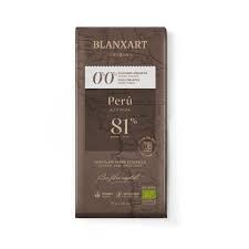 ​chocolate negro 81%  de Perú,   sin azucares y edulcorantes añadidos, 75g