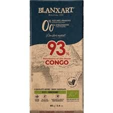 Chocolate Negro 93% Congo Sin Azúcares ni edulcorantes  75 gramos