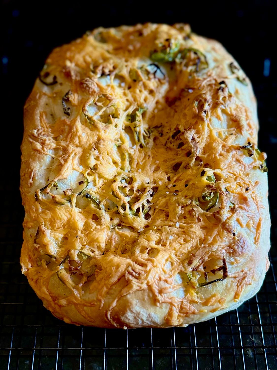 Jalapeño &amp; Cheddar Sourdough Focaccia