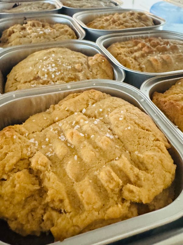 Sourdough Peanut Butter Brookies