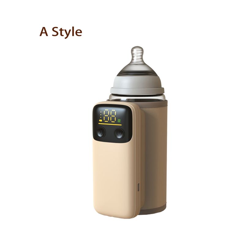 Rechargeable Portable Bottle Warmer with Fast Charging Cordless Milk Warmer with Temperature Control, Color: A style, Voltage: USB