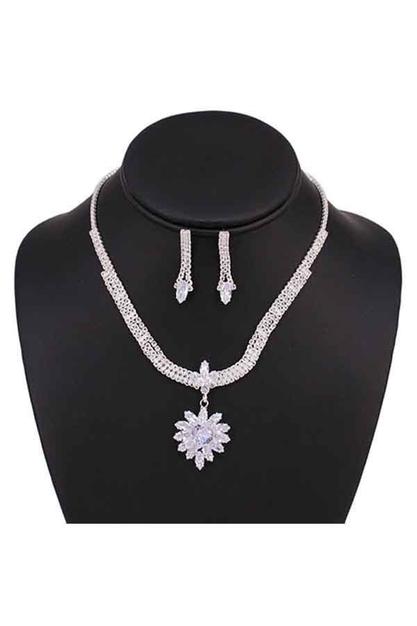 FULL  CUBICZIRCONIA CRYSTAL NECKLACE SET