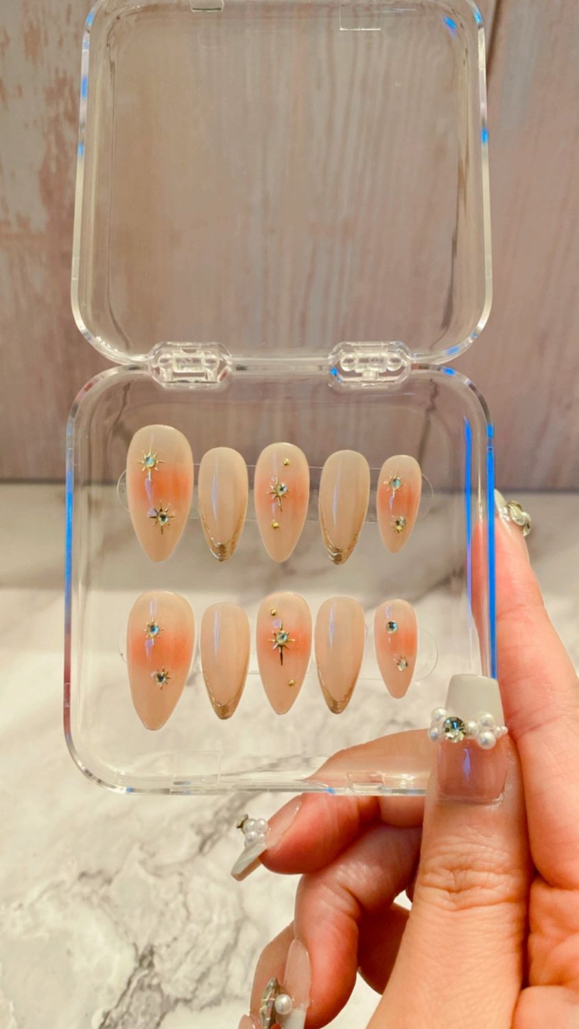 Golden French tip-Medium