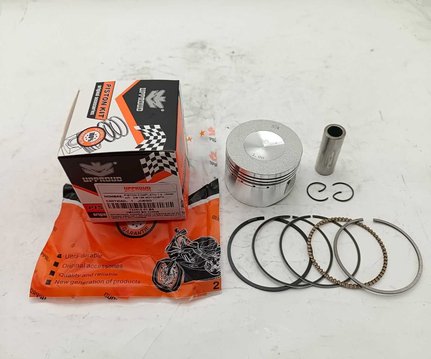 PISTON COMPLETO 1.0  15MM SET ITALIKA DS 125 MOTONETA