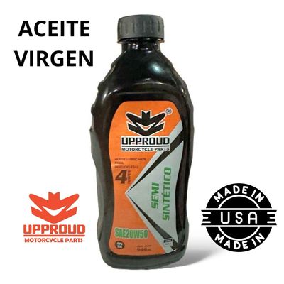 ACEITE UPPROUD SEMI SINTETICO 20W50 JASO MA2 API SN CAJA CON 12 PIEZAS