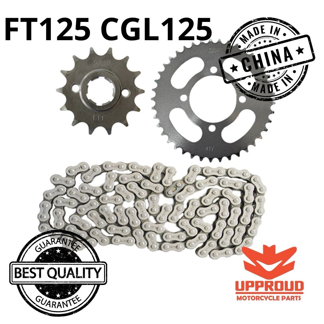 ENGRANE 38X15 CADENA 428X108L CONCAVO SET HONDA CGL 125 TOOL (12-19)
