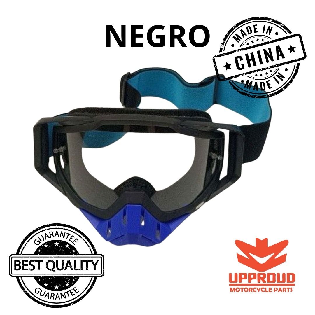 GAFAS PROTECTORAS UNISEX MOTO CROSS AZUL CON NEGRO