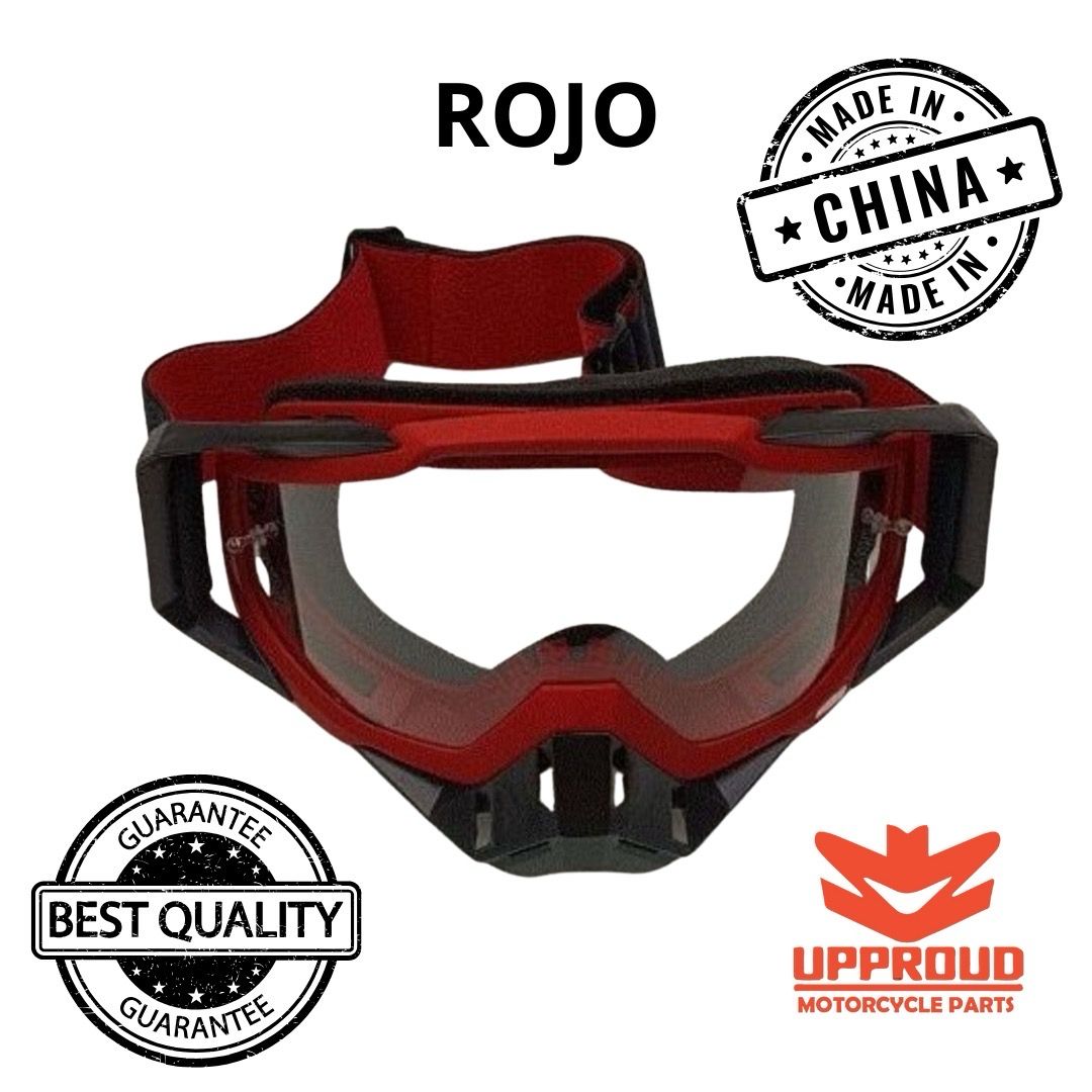 GAFAS PROTECTORAS UNISEX MOTO CROSS ROJO