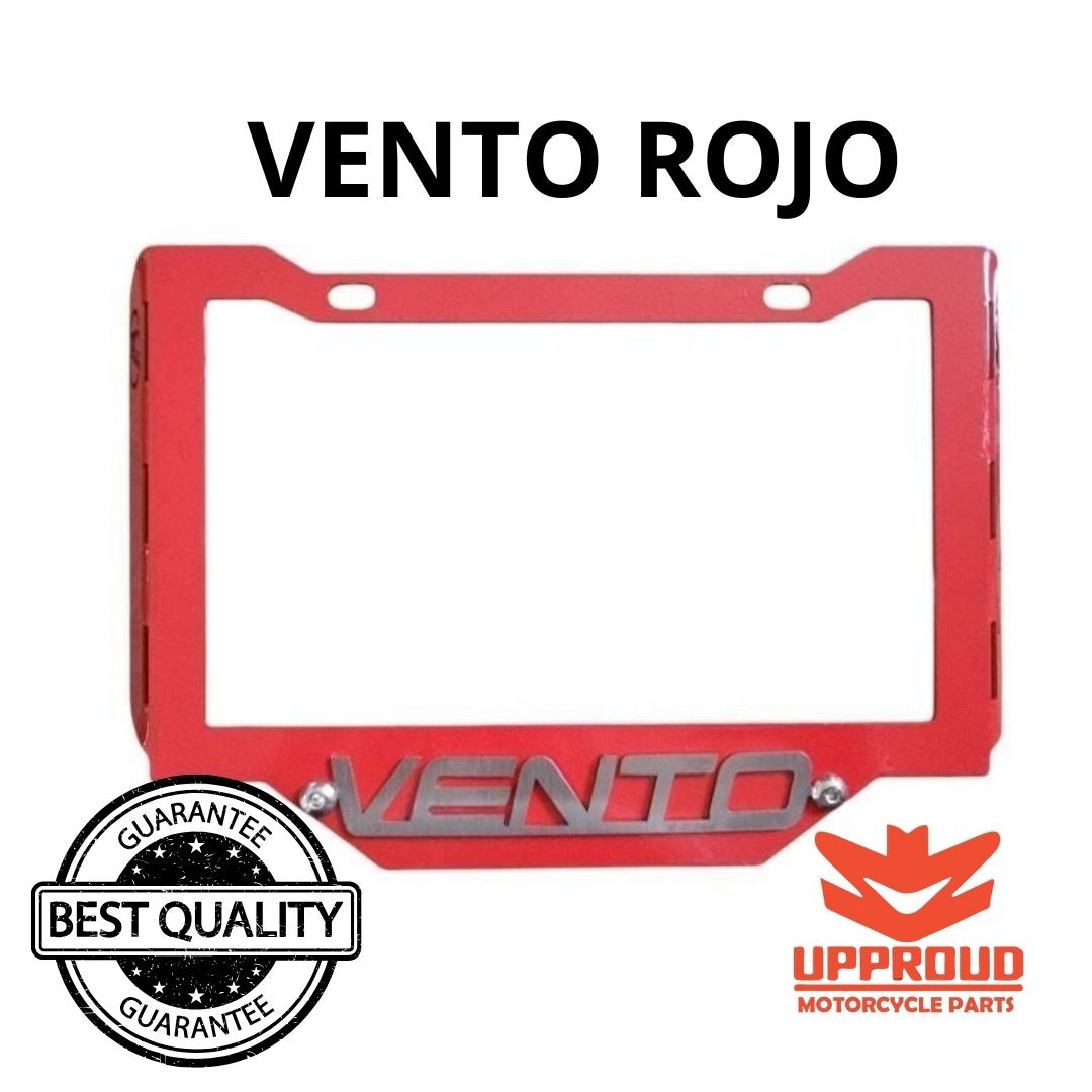PORTA PLACAS VENTO ROJO ACERO 