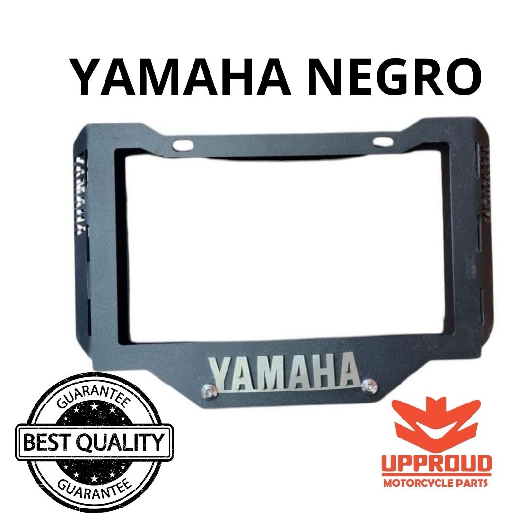 PORTA PLACAS YAMAHA NEGRO ACERO 