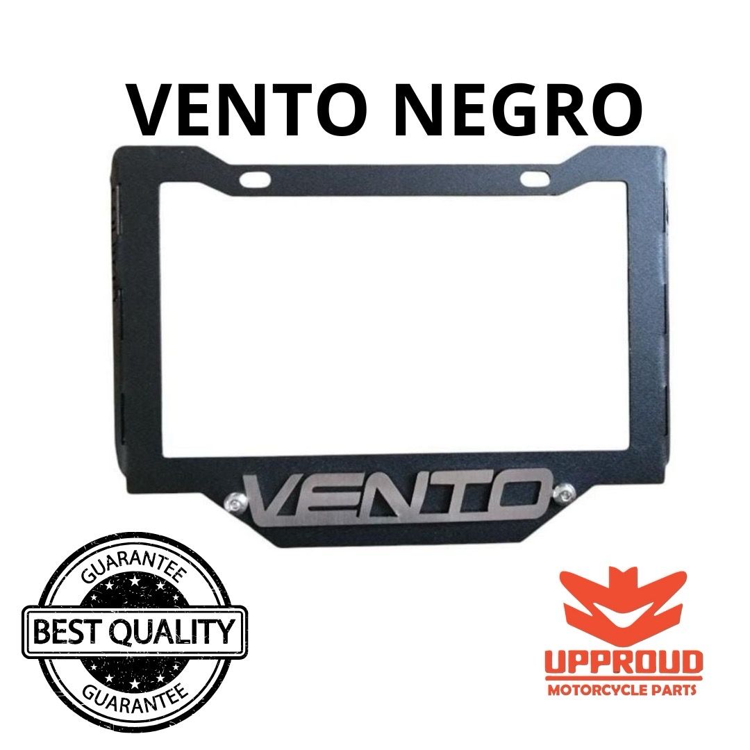 PORTA PLACAS VENTO NEGRO ACERO 