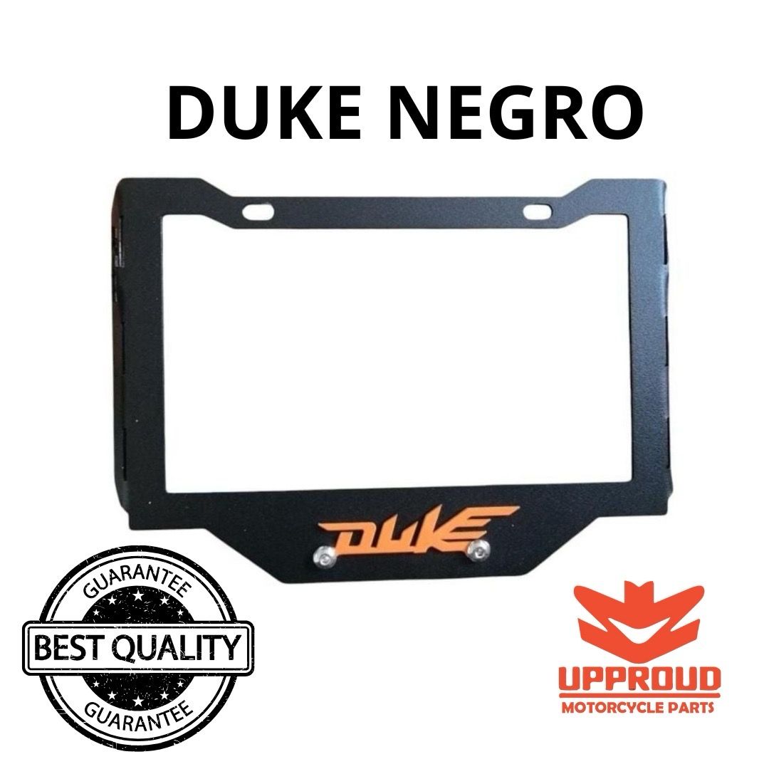PORTA PLACAS DUKE NEGRO ACERO
