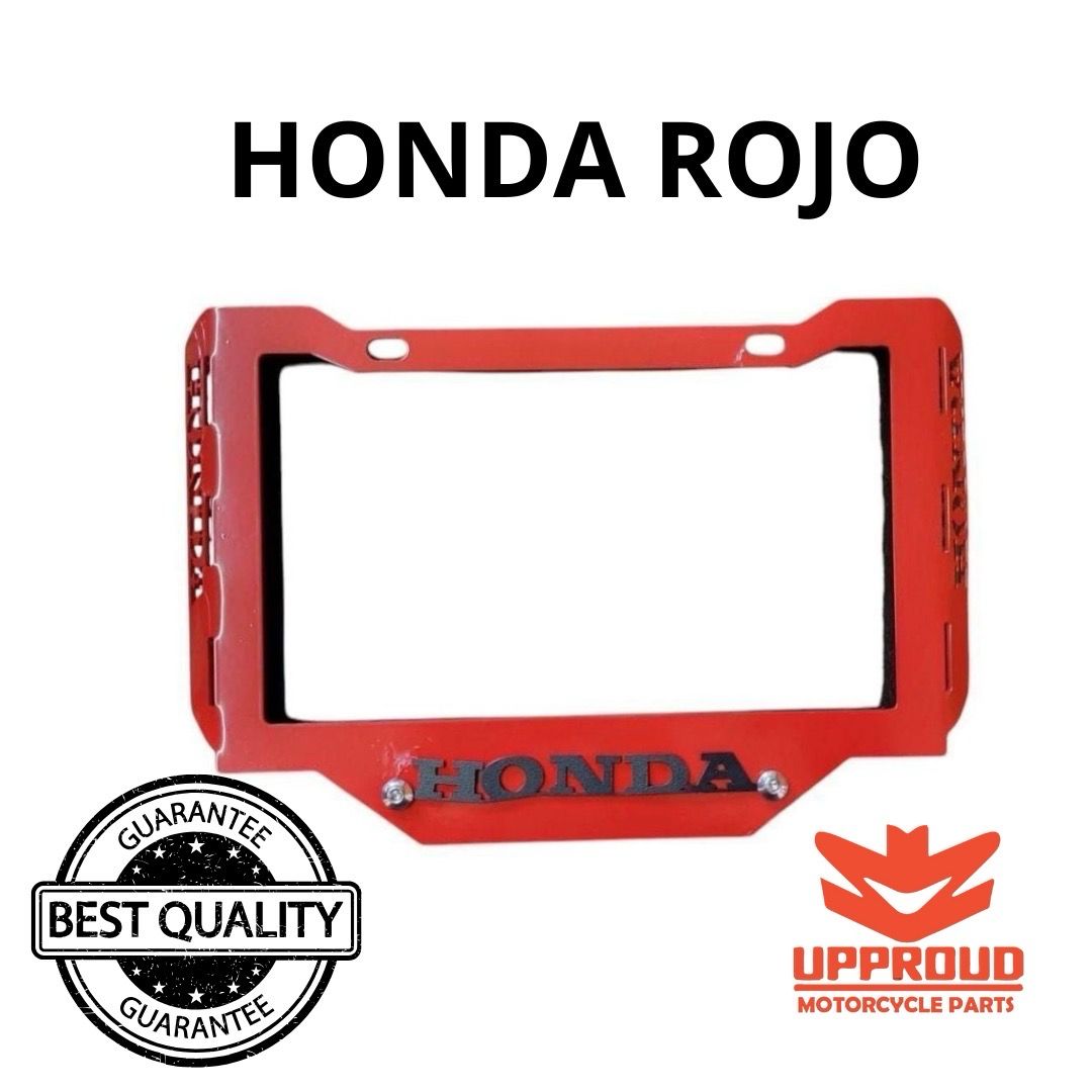 PORTA PLACAS HONDA ROJO ACERO 