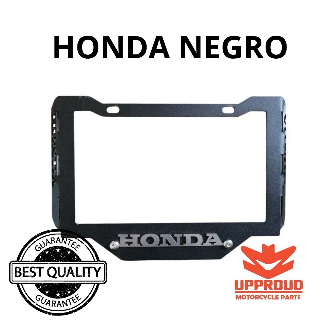PORTA PLACAS HONDA NEGRO ACERO 