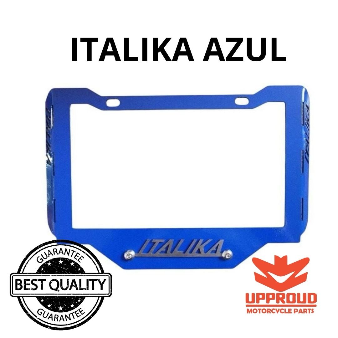 PORTA PLACAS ITALIKA AZUL ACERO 