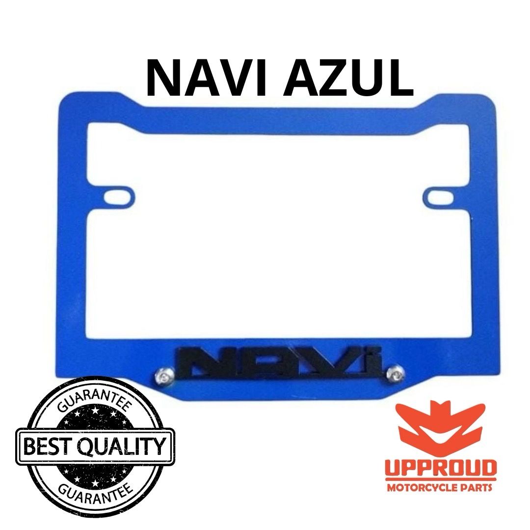 PORTA PLACAS NAVI AZUL ACERO PRIMERA GENERACION (2023 HACIA AT