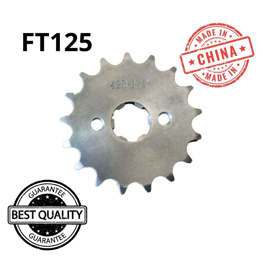 Engrane delantero pi�on FT125/150 RACING 17 dientes 428 Marca Gualo&#39;s