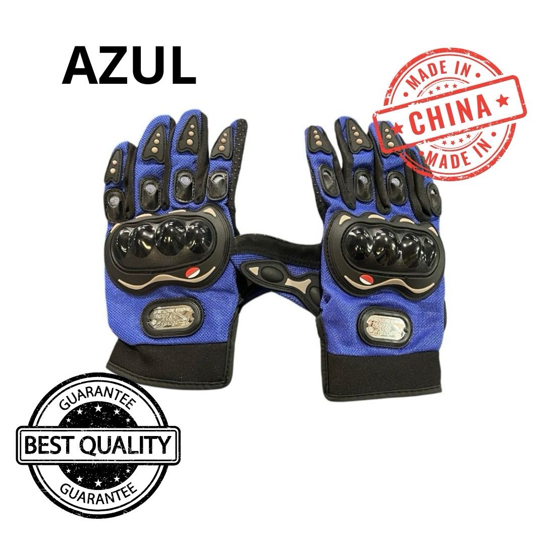 GUANTES CON PROTECCION COLOR AZUL TALLA L