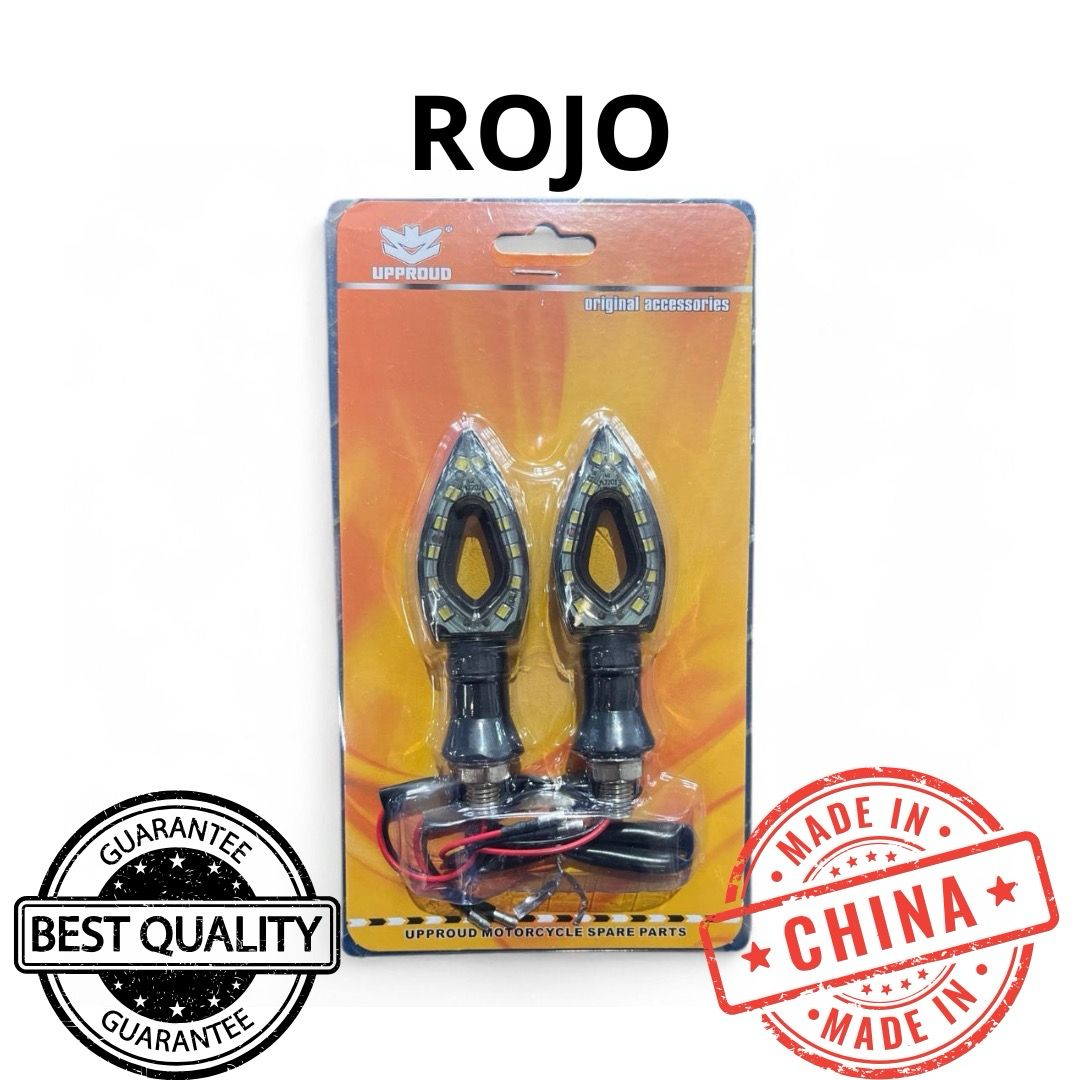JUEGO DE DIRECCIONALES LED TRIANGULO LUZ ROJA