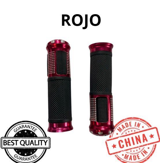 JUEGO DE PUÑOS UNIVERSALES MOTO TRABAJO ROJO