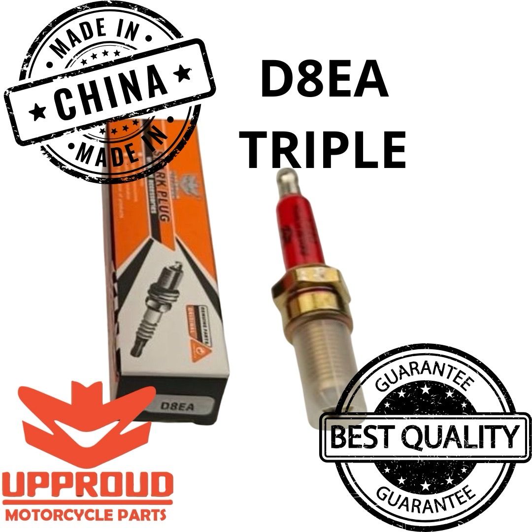 BUJÍA RACING D8EA TRIPLE ELECTRODO ITALIKA FT125/150