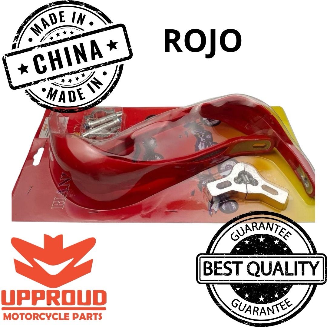 PROTECTOR DE MANIJAS REFORZADO ALUMINIO ROJO (ENDURO)
