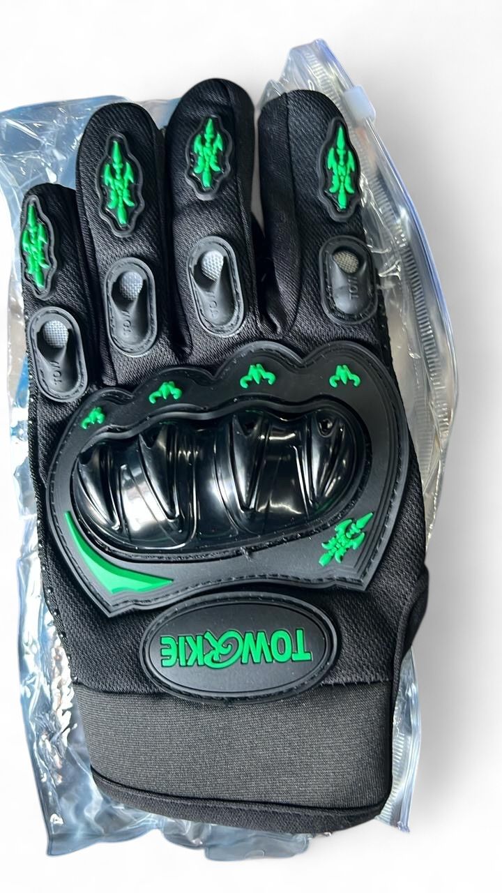 GUANTE LARGO NEGRO CON VERDE C/PROTECCION TALLA XL
