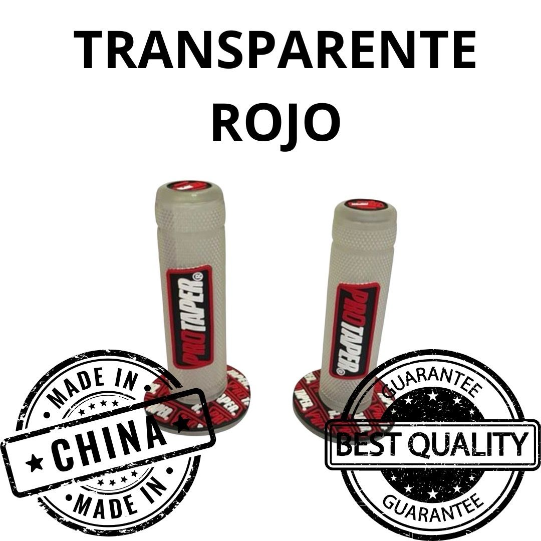 PUÑO GOMA PRO TAPER TRANSPARENTE C/ROJO