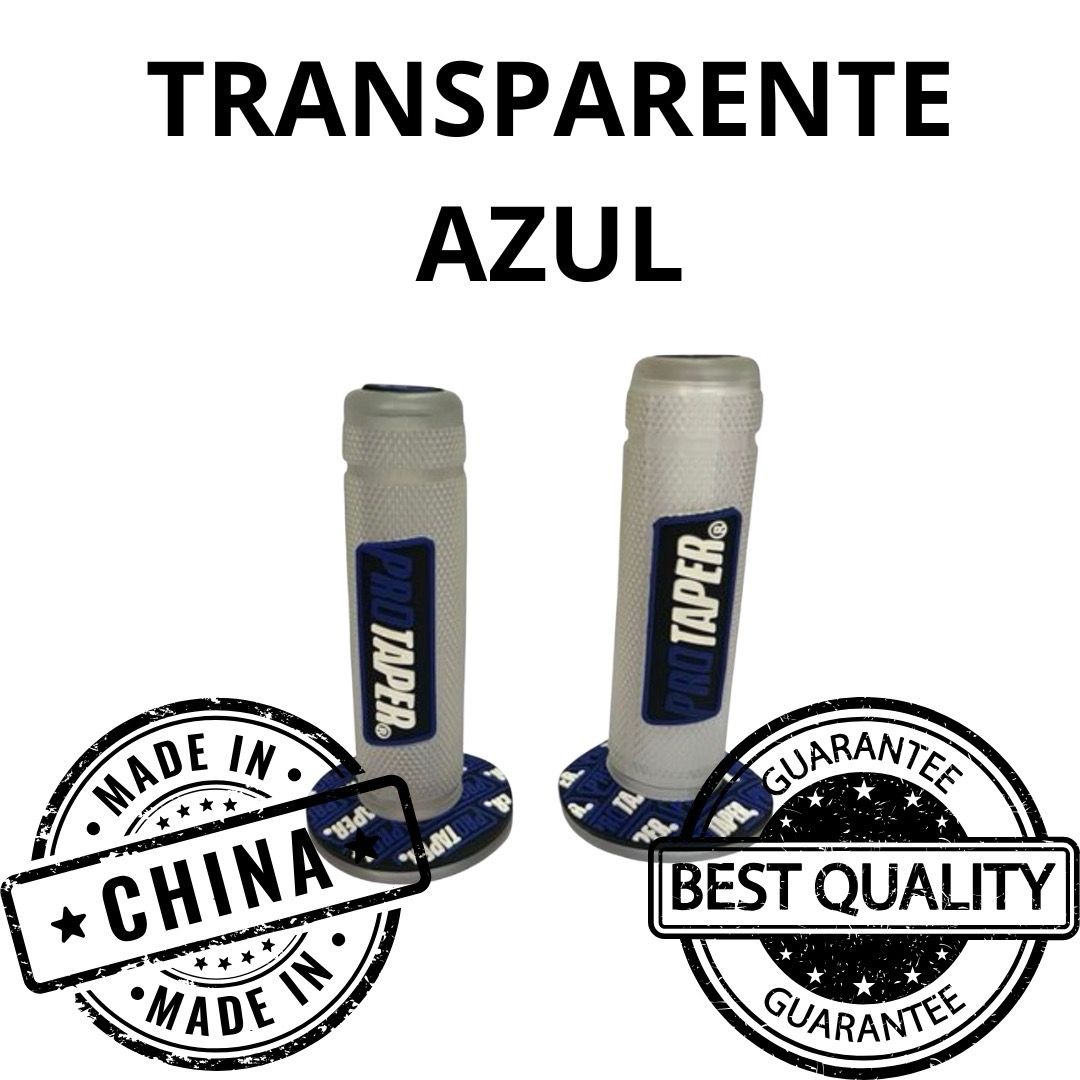 PUÑO GOMA PRO TAPER TRANSPARENTE C/AZUL