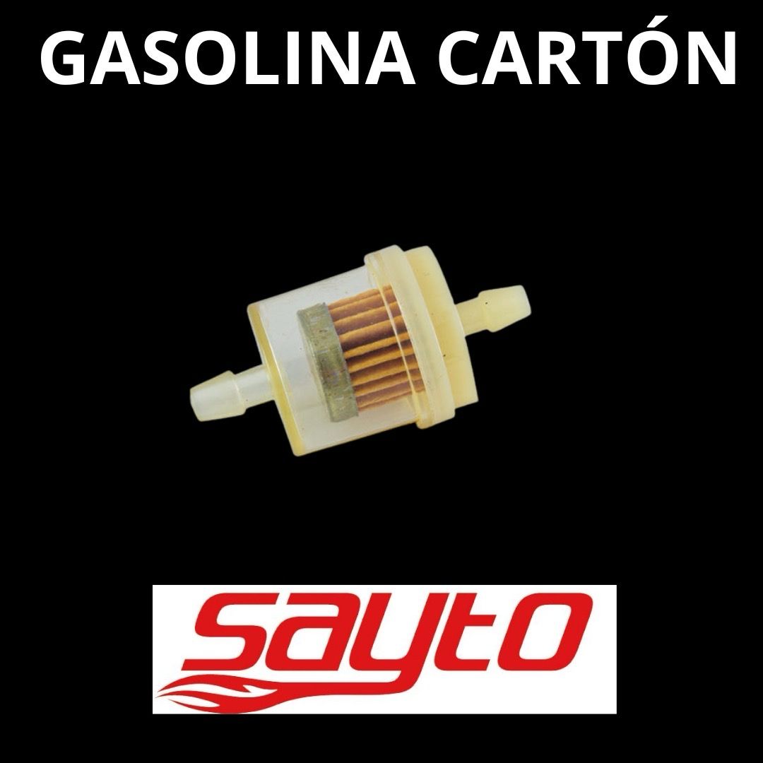 Filtro de gasolina transparente cartón Sayto