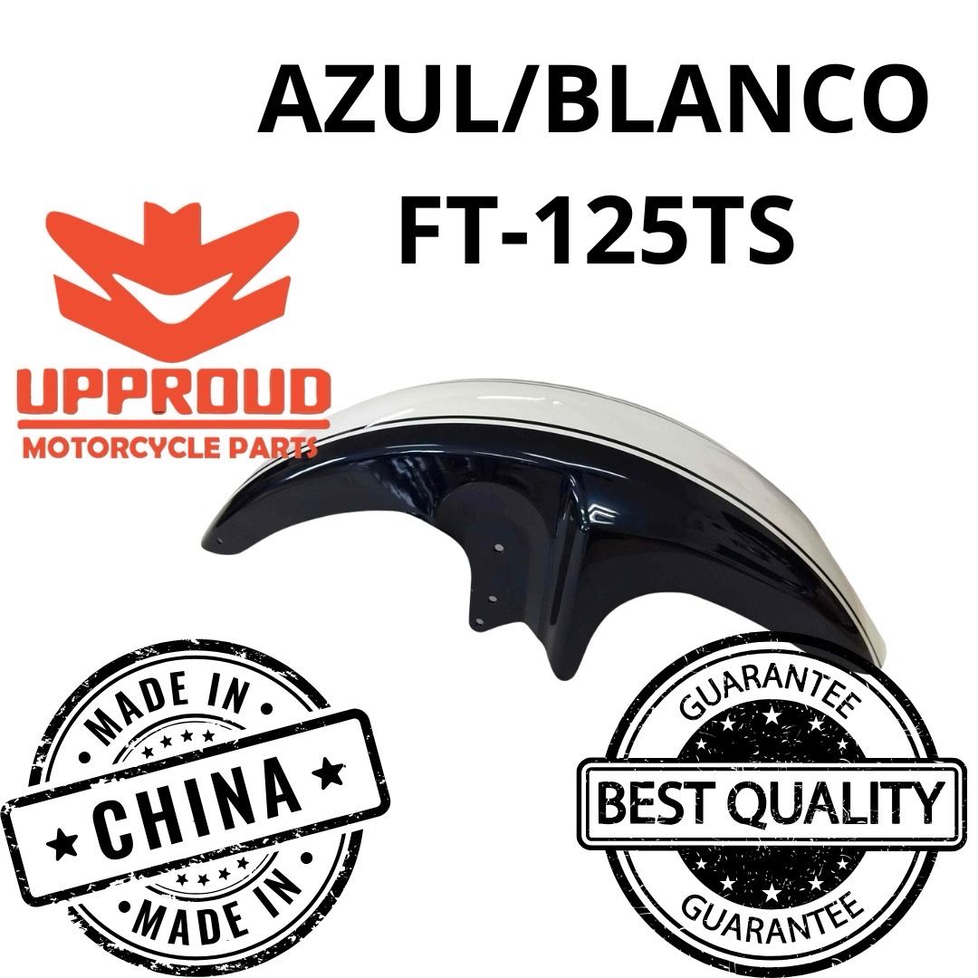 Salpicadera delantera azul/blanco FT125TS (PRODUCTO NUEVO)