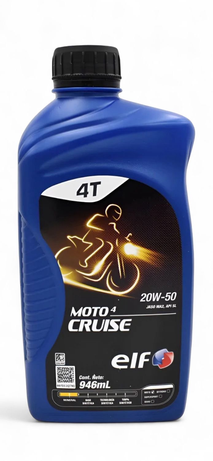 Aceite Mineral ELF Moto Cruise 4t 20w-50 946 ml (Caja con 12)