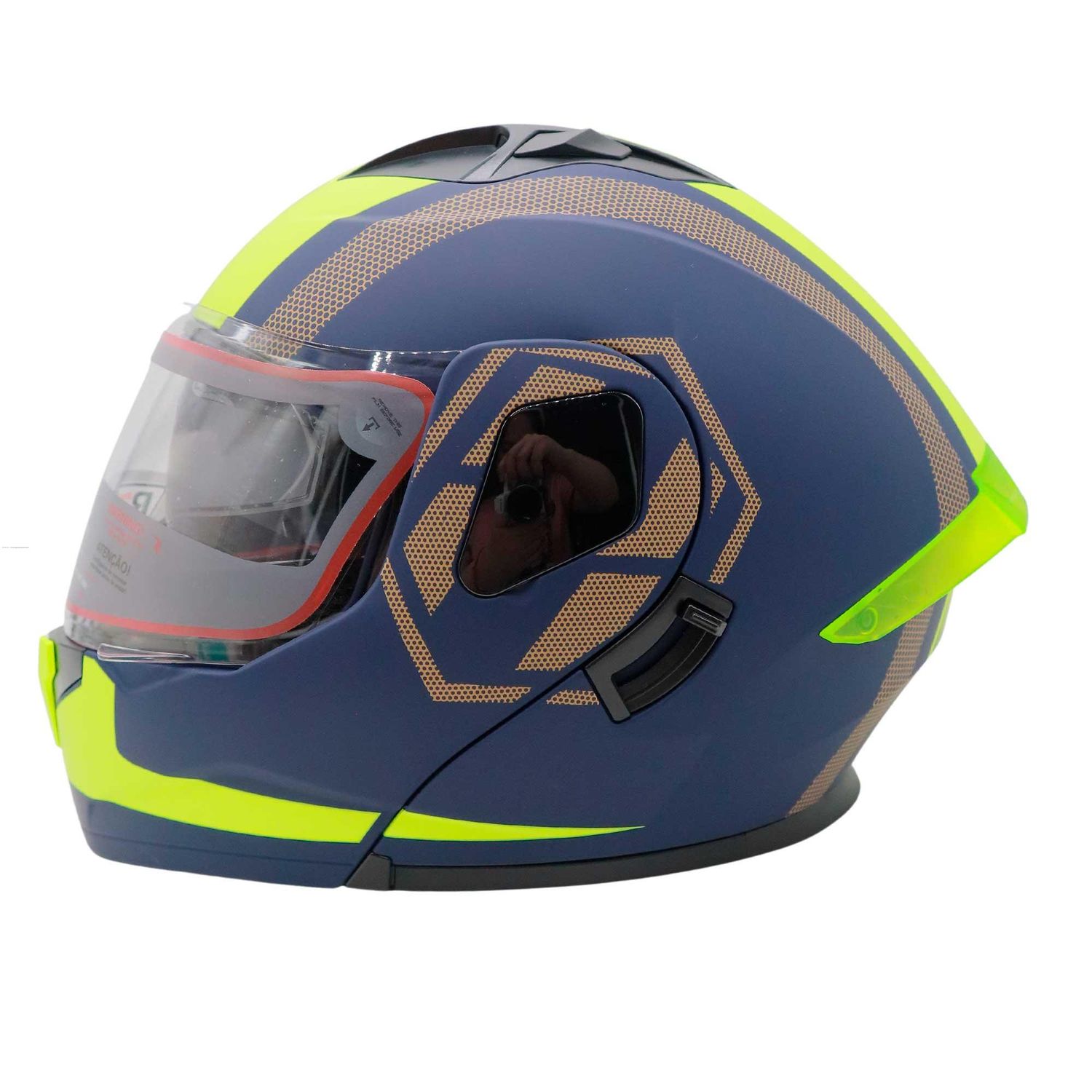 CASCO ABATIBLE R7 RACING DYNATOS FACTOR AMARILLO DOBLE MICA DOT L