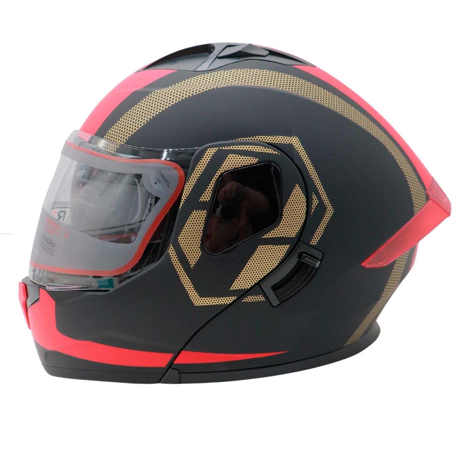 CASCO ABATIBLE R7 RACING DYNATOS FACTOR ROJO DOBLE MICA DOT L