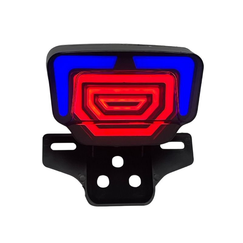 Calavera LED moto trabajo rojo/azul AXESPRO