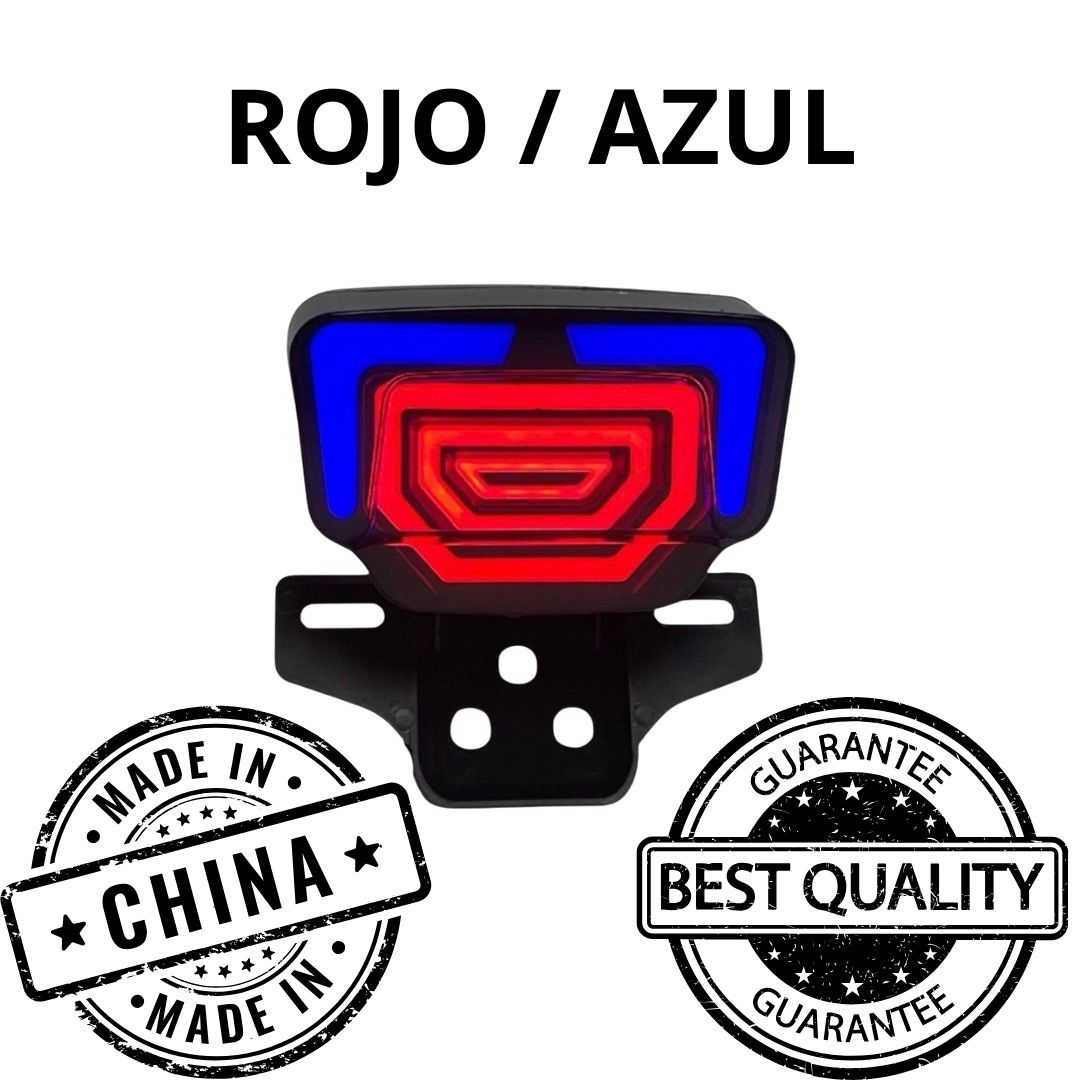 Calavera LED moto trabajo rojo/azul AXESPRO