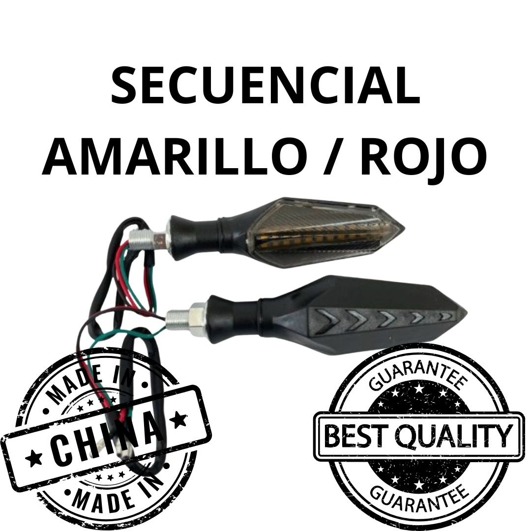 Luces direccionales secuenciales LED amarillo/rojo 5W 500LM 12V DC AXESPRO